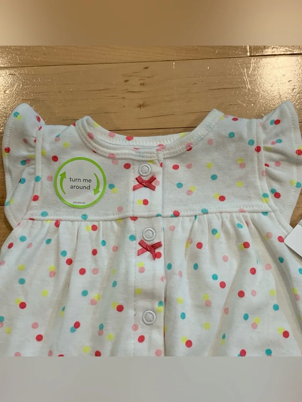 New! Carter's Baby Girl Rompers Size 3 Months Set of 2 Outfits Butterfly Rainbow